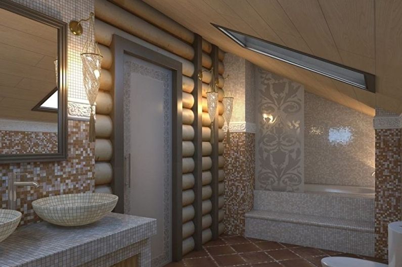 Plastic panels for the bathroom - photo