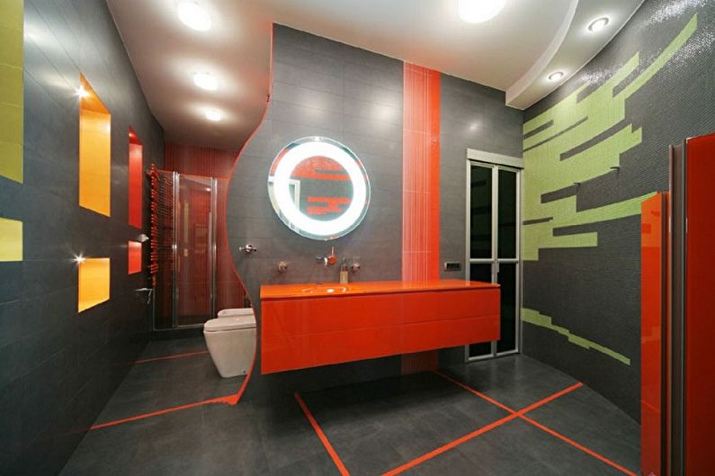Plastic panels for the bathroom - photo