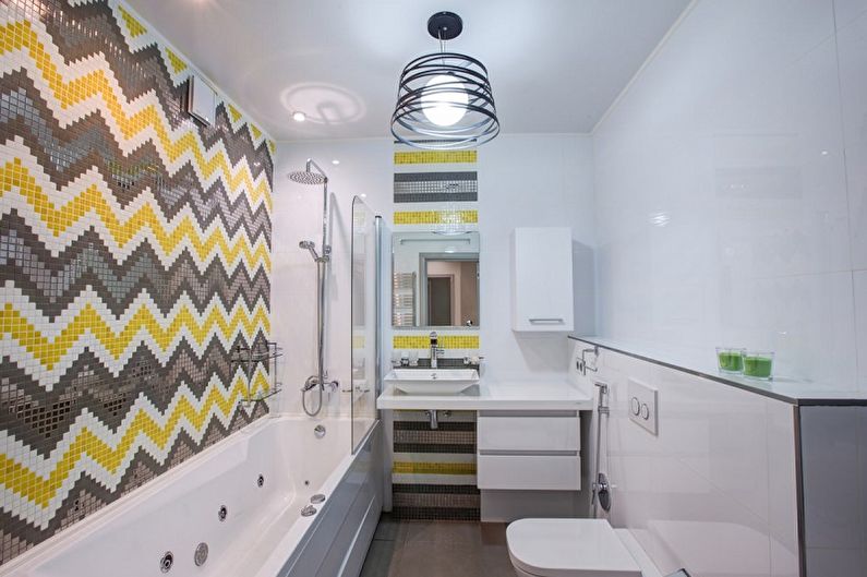 Plastic panels for the bathroom - photo