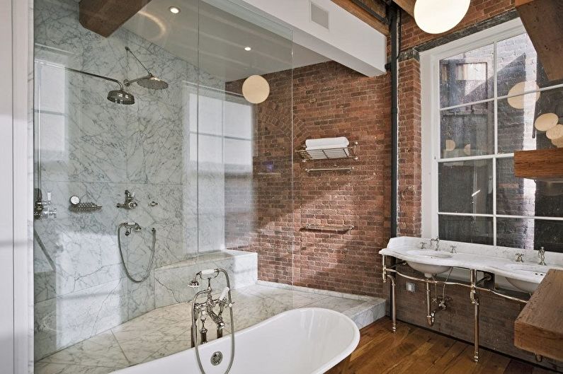 Plastic panels for the bathroom - photo