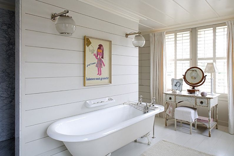Plastic panels for the bathroom - photo