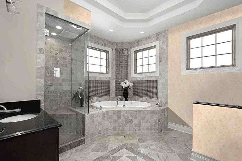 Plastic panels for the bathroom - photo