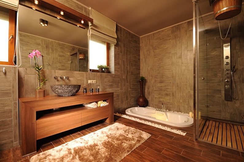 Plastic panels for the bathroom - photo