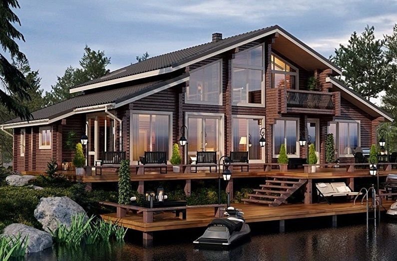 House of timber with an attic