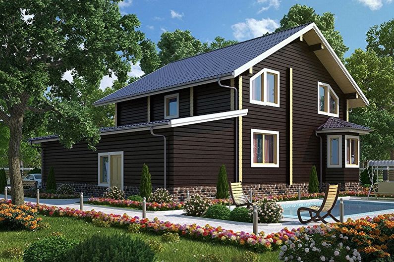 Houses from timber - projects and photos