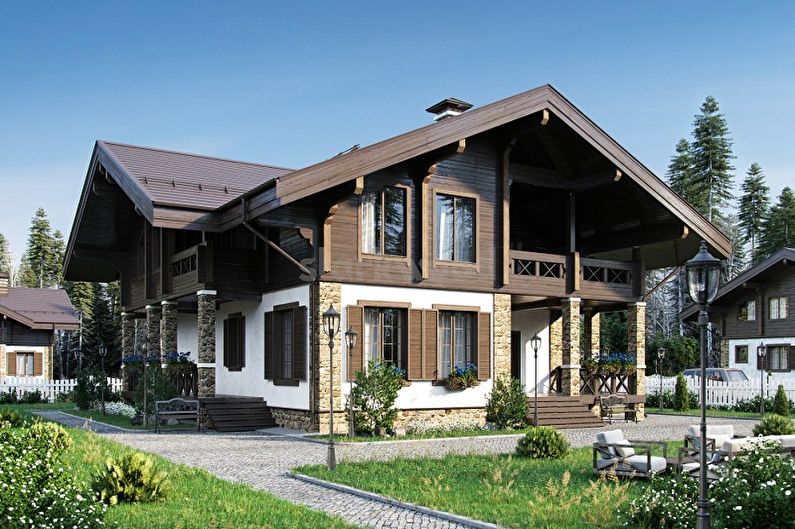 Houses from timber - projects and photos