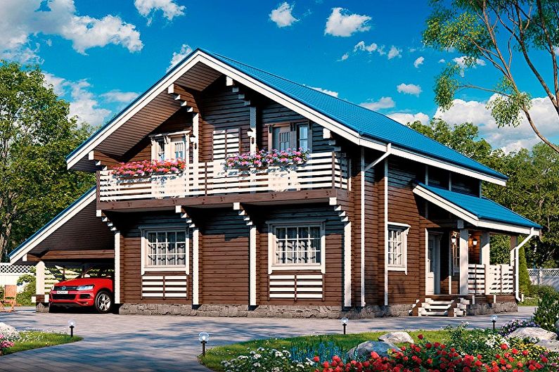 Houses from timber - projects and photos