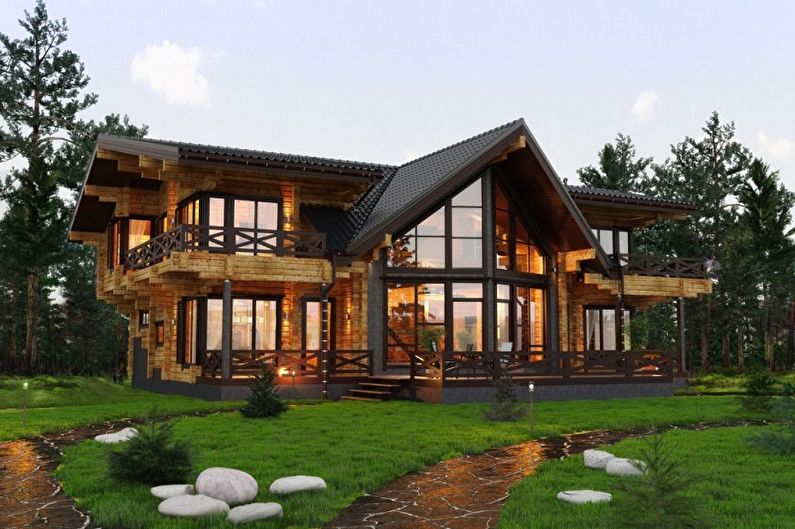Houses from timber - projects and photos