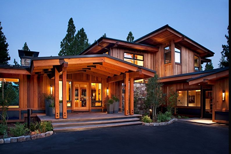Houses from timber - projects and photos