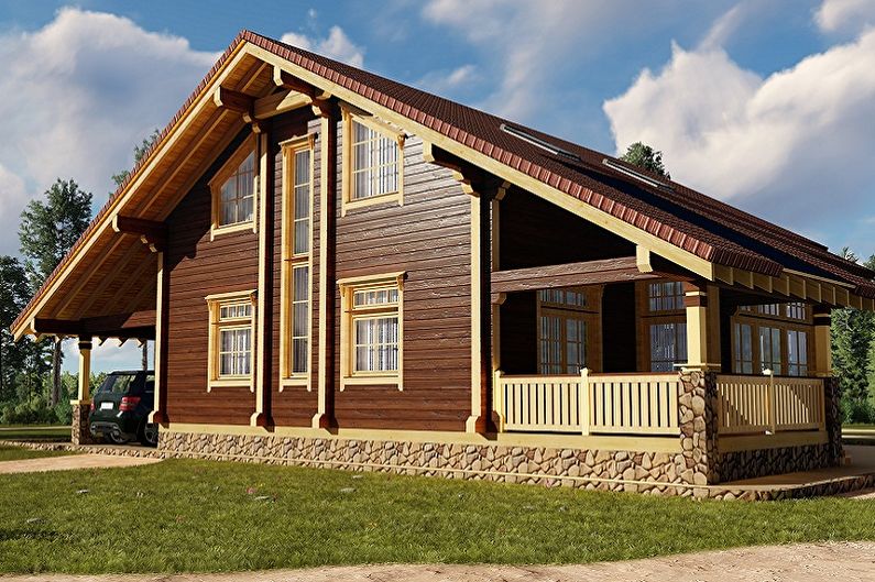 Houses from timber - projects and photos