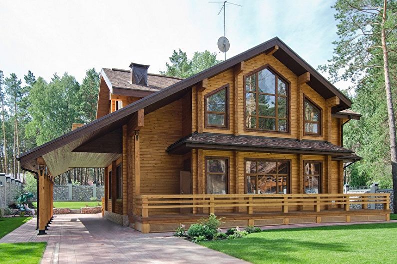 Houses from timber - projects and photos
