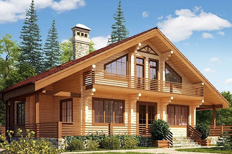 Houses from timber - projects and photos