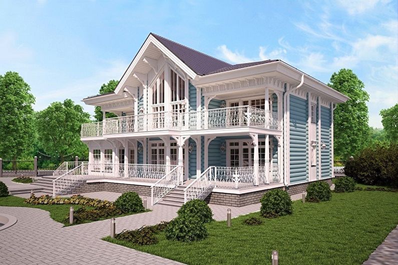 Houses from timber - projects and photos