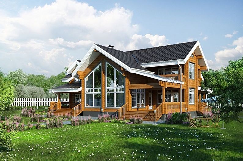 Houses from timber - projects and photos