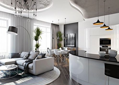60+ ideas for planning a one-room apartment (photo)