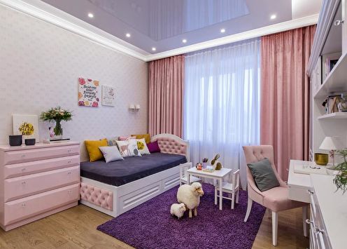 Pink children's room: interior design (80 photos)