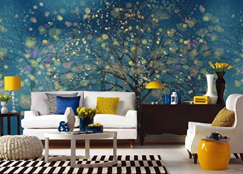 3D-wallpaper (75 photos): types, features, how to glue