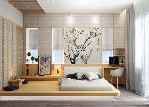 Japanese-style bedroom: 90 design photos