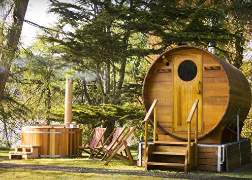Barrel bath (80 photos): how to build with your own hands