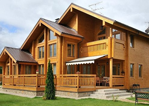 Houses from timber (80 photos): projects and design ideas