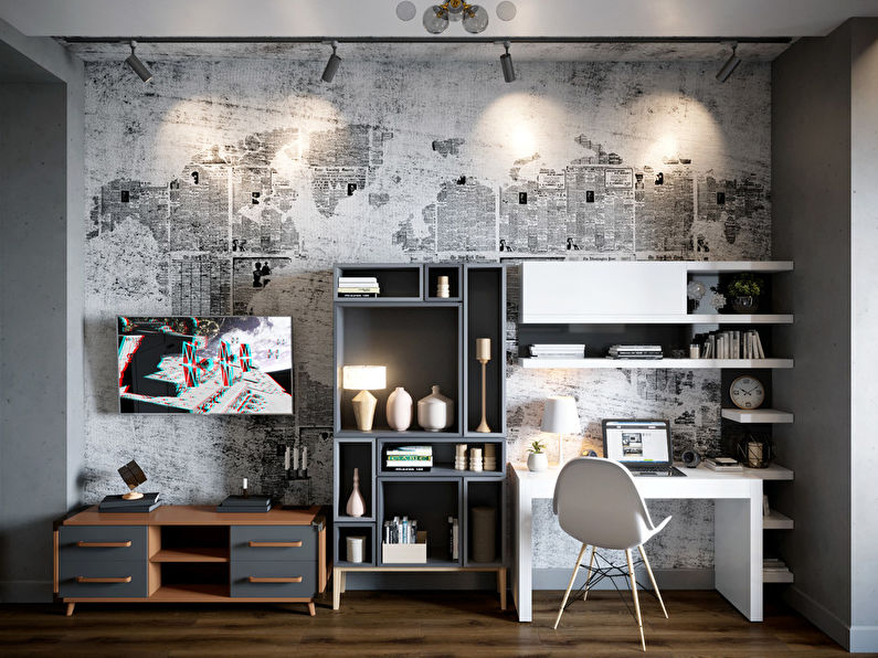 Bedroom for a student-student in the loft style - photo 6