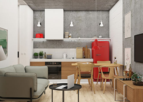 Apartment project 37 m2