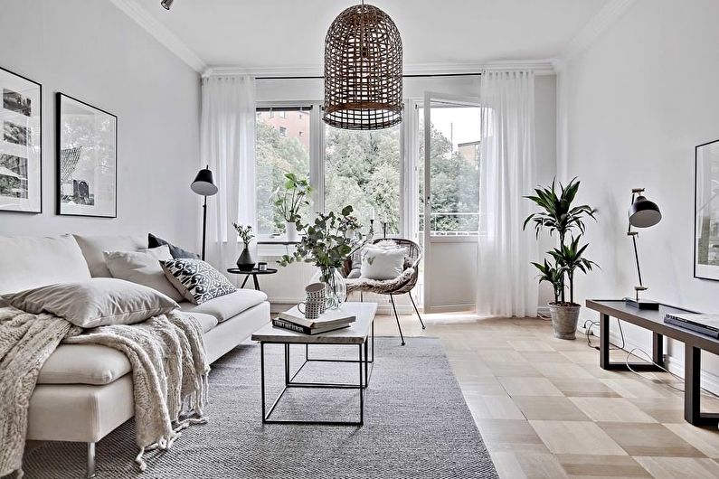 Scandinavian style living room design