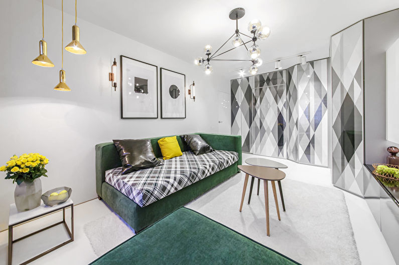 Living Room Design - Contrasting Colors