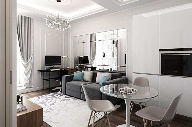 Interior design of a small living room