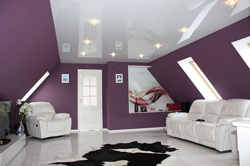 Stretch ceilings for the living room - Features