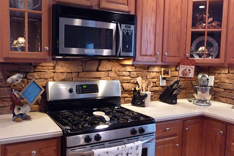 Kitchen apron made of stone - photo