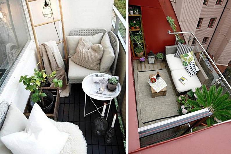 Arrangement of a recreation area on the balcony - Interior Design