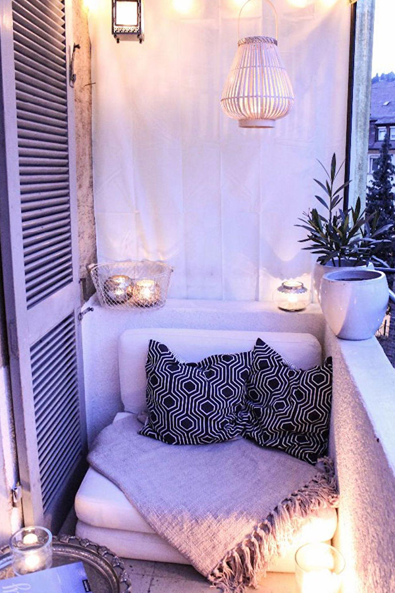 Arrangement of a recreation area on the balcony - Interior Design