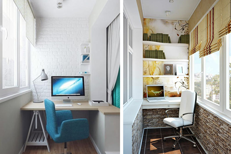 Workplace on the balcony - Interior Design