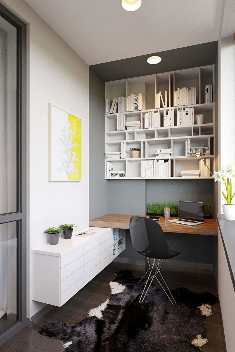 Workplace on the balcony - Interior Design