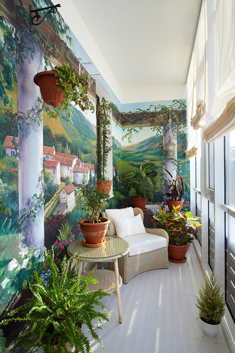 Winter garden on the balcony - Interior Design