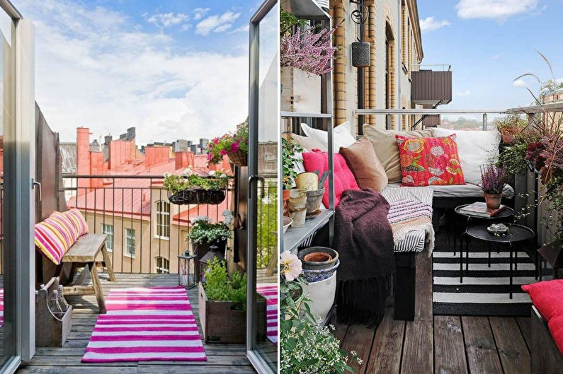 Design of a small balcony / loggia