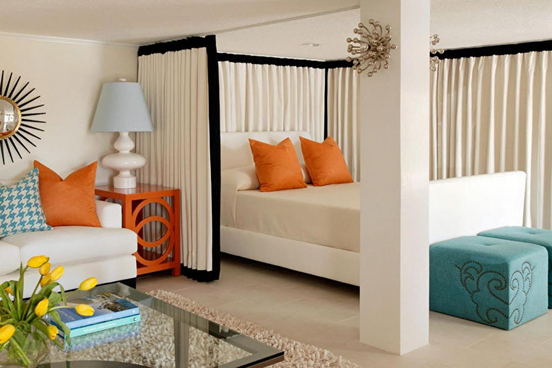 Bedroom-living room in a modern style - Interior Design