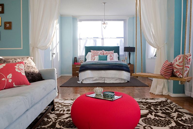 Bedroom-Living Room Design - Contrast Palette