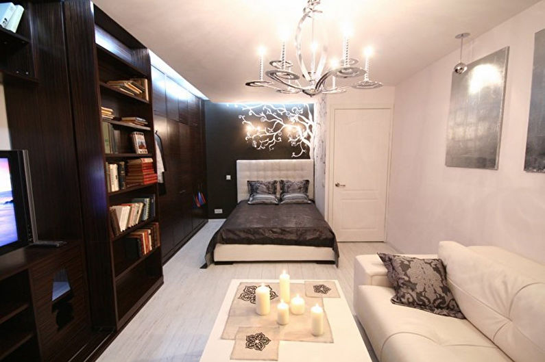 Bedroom-Living Room Design - Neutral Shades