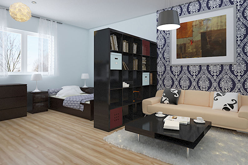 Bedroom-Living Room Design - Wall Decoration
