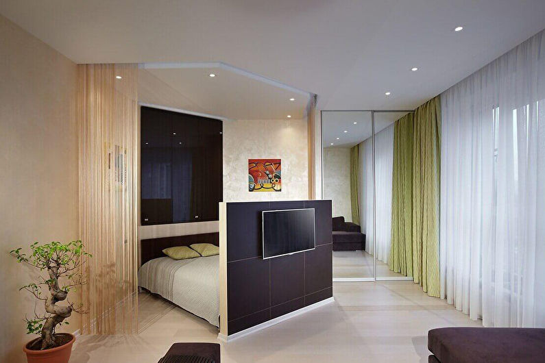 Design of a bedroom-living room - How to choose furniture
