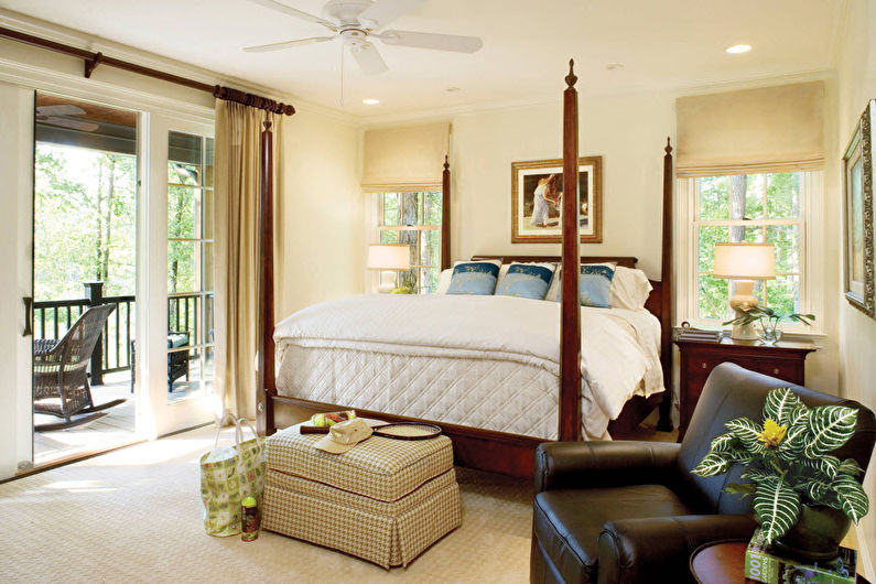 Interior design of a living room combined with a bedroom - photo