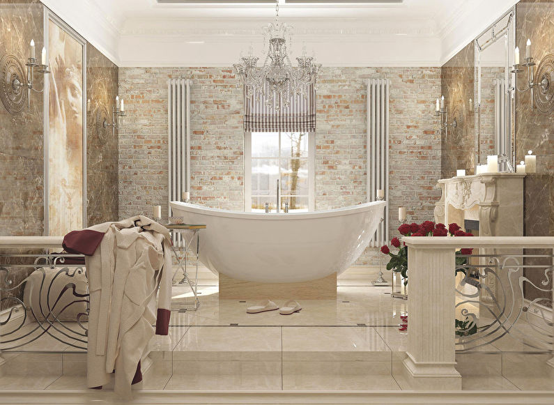 Brick and Marble Bathroom Project - photo 2