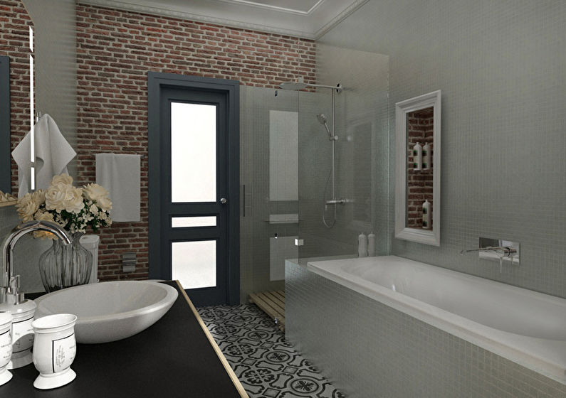 Loft Bathroom, 8 m2 - photo 1