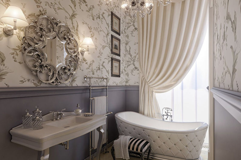 Interior design of a classic-style bathroom - photo