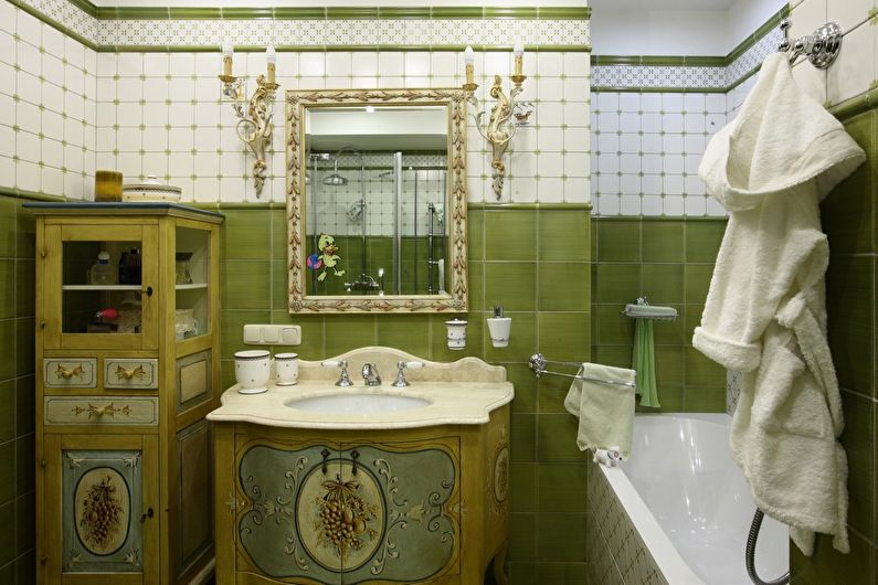 Interior design of a classic-style bathroom - photo