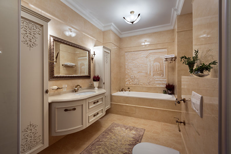 Interior design of a classic-style bathroom - photo