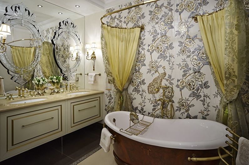 Interior design of a classic-style bathroom - photo