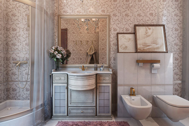 Interior design of a classic-style bathroom - photo